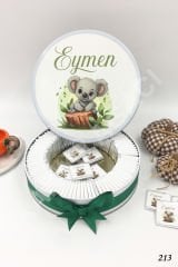 Koala Resimli Metal Kutu İsme Özel Çikolata KA213