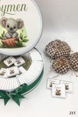 Koala Resimli Metal Kutu İsme Özel Çikolata KA213