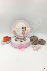 Minnie Mouse Metal Kutu İsme Özel Çikolata KA13