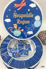 Küçük Prensli Metal Kutu İsme Özel Çikolata KA246
