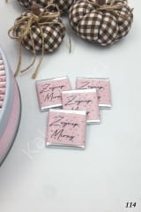 Pembe Kalpli Metal Kutu İsme Özel Çikolata KA114