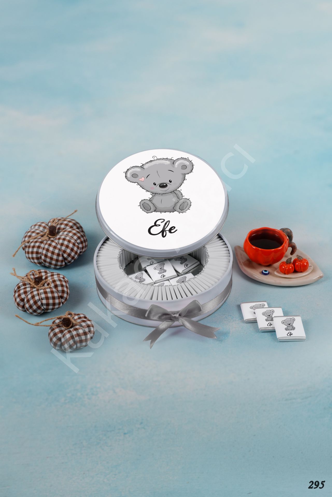 Erkek Koala Metal Kutu İsme Özel Çikolata KA295