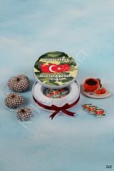 Türkiye Bayraklı Asker Metal Kutu İsme Özel Çikolata KA312