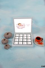 Kız Bebek Karton Kutu İsme Özel Çikolata KA1148