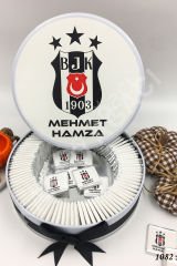 Beşiktaşlı Metal Kutu İsme Özel Çikolata KA1082