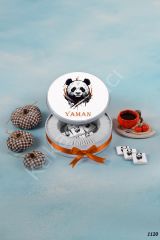 Savaşcı Panda Tasarımlı Metal Kutu İsme Özel Çikolata KA1120