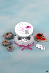 Pembe Balonlu Fil Metal Kişiye Özel İsimli KA180