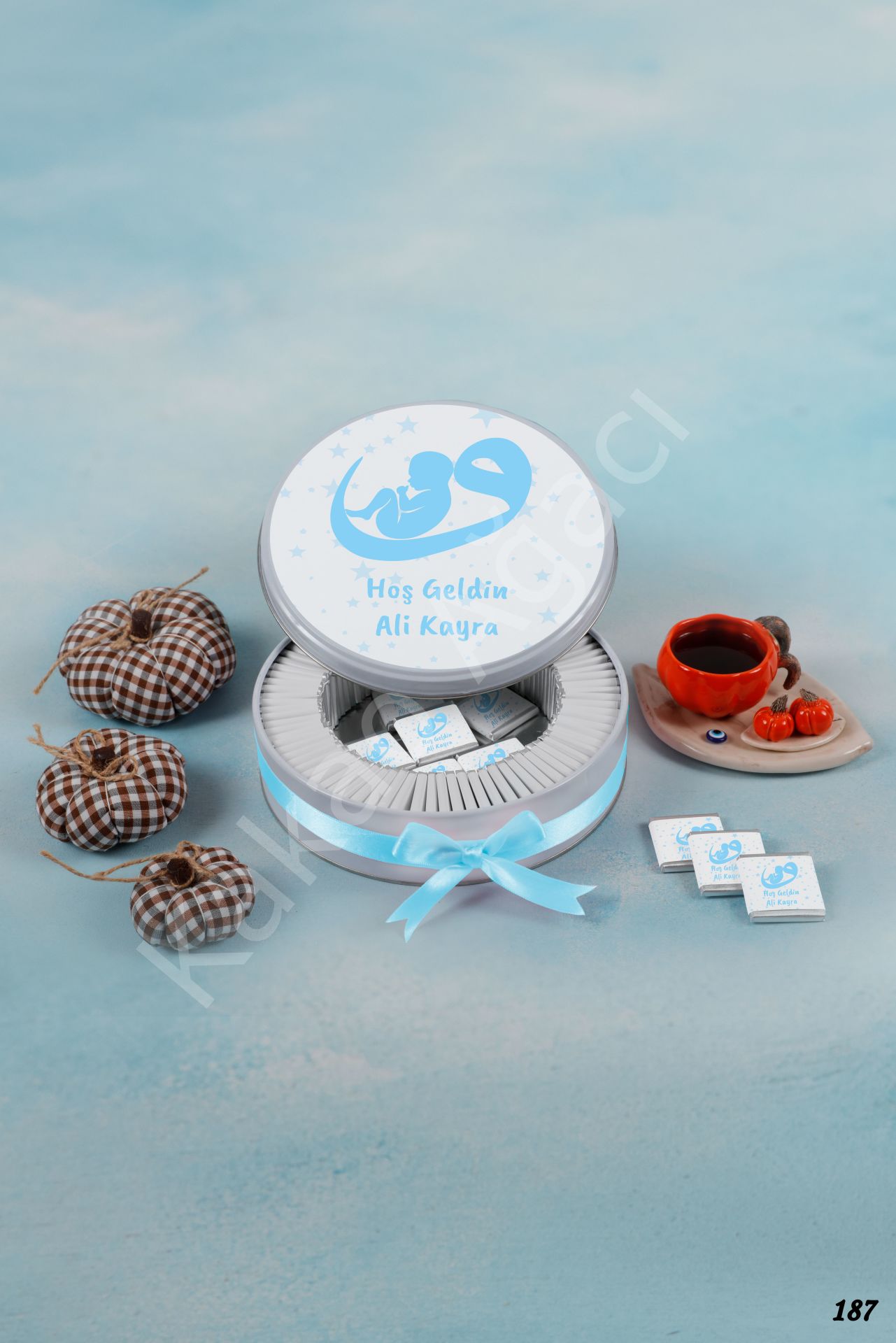 Vav Mavi Bebek Metal Kişiye Özel İsimli KA187