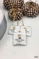 Gelin & Damat Metal Kutu İsme Özel Çikolata KA1012