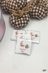 Pembe Ayıcıklı Metal Kutu İsme Özel Çikolata KA807